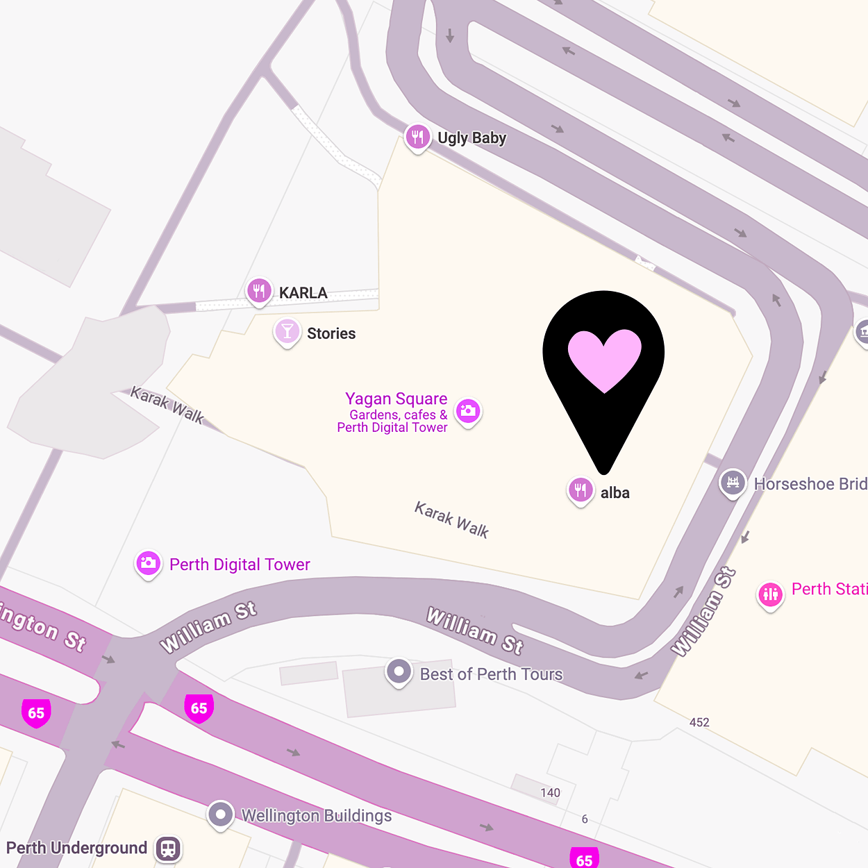 Map – ALBA (Perth CBD)