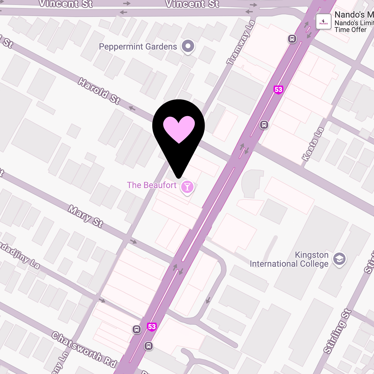 Map – The Beaufort (Highgate)