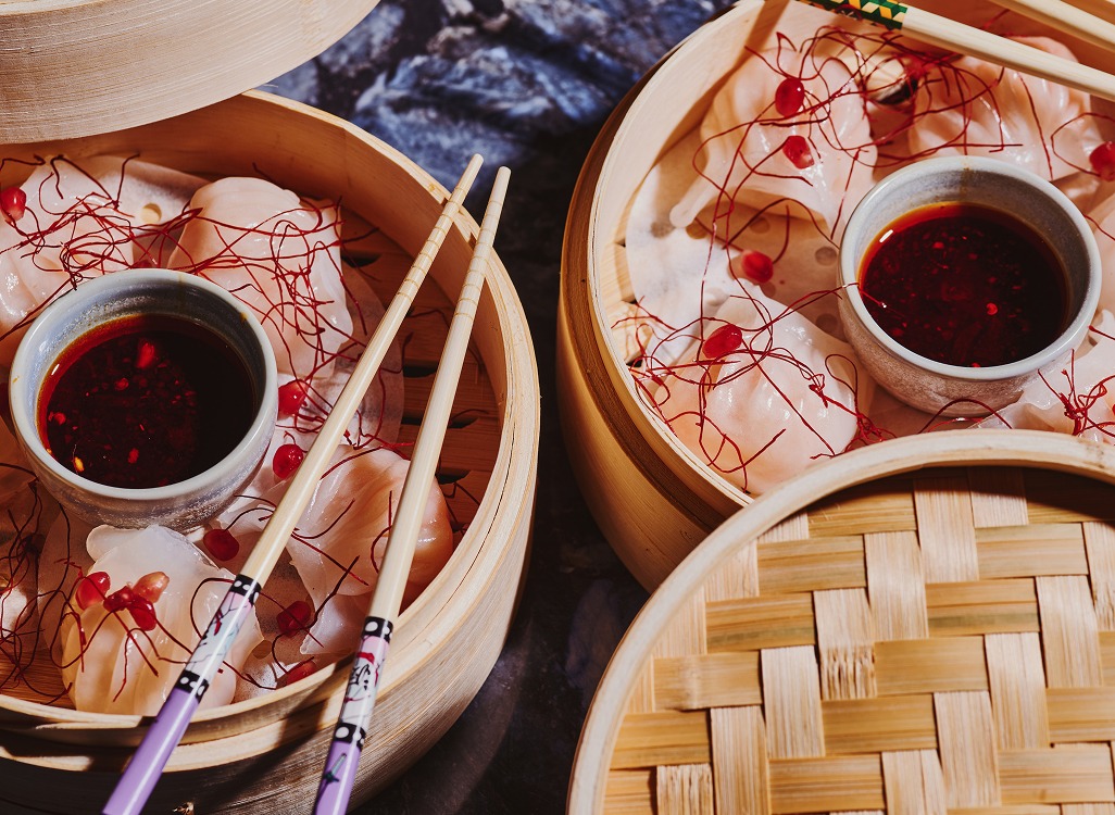 Dim sum and dipping sauces at Ugly Baby – Asian-inspired BottomlessBrunch in Perth